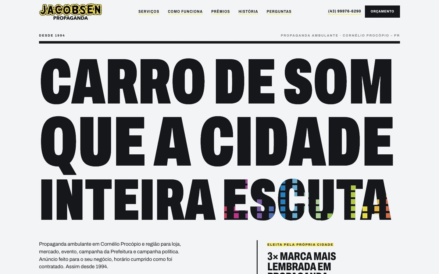 Jacobsen Propaganda, abertura no computador